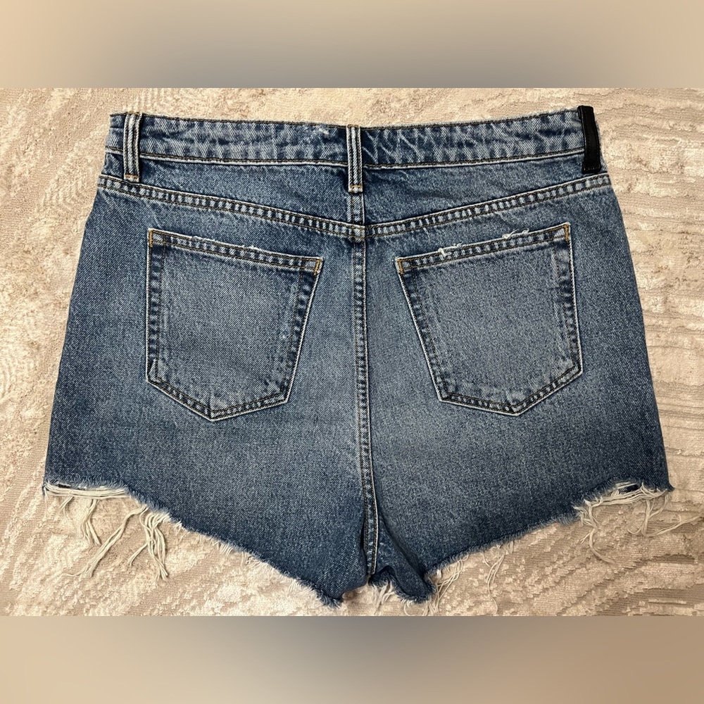 Alexander Wang Bite High Rise Shorts - Light Indigo Aged - Size 30 - Picture 4 of 5